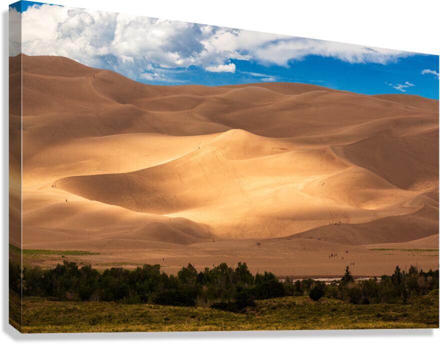People on Great Sand Dunes NP   Impression sur toile