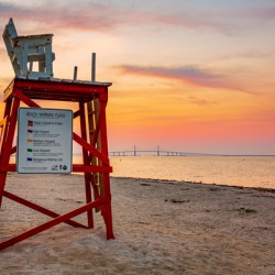 Lifeguard stand in Fort De Soto Florida