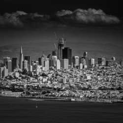 Moody Black and White photo of San Francisco