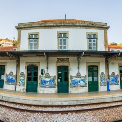 Panorama of Pinhao station in Douro valley