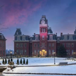 Woodburn Hall at West Virginia University in December