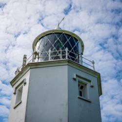 Detail of lighthouse lens at Lizard Light house in Cornwall