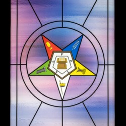 Stained glass window for the order of the Eastern Star