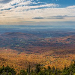 Panoramic view from Mt Mansfield in Vermont