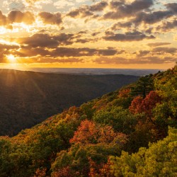 Sunset over Morgantown seen from Coopers Rock