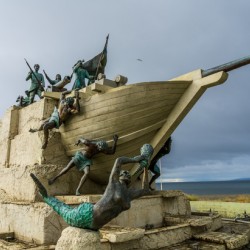 Mariners Monument to Magellan on seafront in Punta Arenas Chile