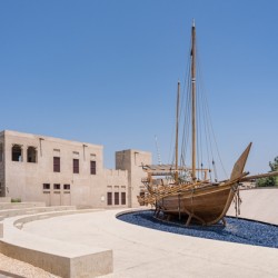 Dhow in Al Shindagha district and museum in Dubai