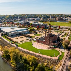 Historic brewery and convention center in Dubuque Iowa