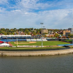 Baseball field of Modern Woodmen Park in Davenport Iowa