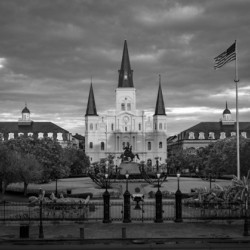 Monochrome view of Cathedral Basilica of Saint Louis