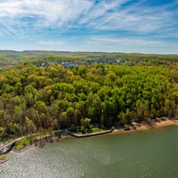 Aerial view of Cheat Lake and the Bluffs near Morgantown