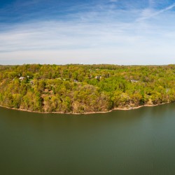 Aerial view of Cheat Lake and the Woodlands near Morgantown