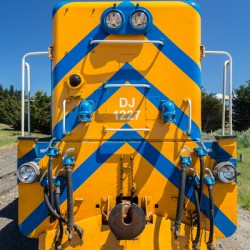 Diesel locomotive train engine Taiere Gorge line