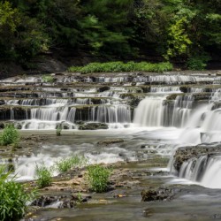 Burgess Falls State Park in Tennessee in summer