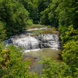Burgess Falls in Tennessee in summer