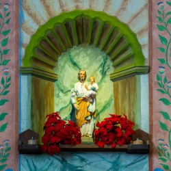 Statue of Jesus in La Purisima Conception mission