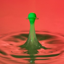Water droplet collision - coating