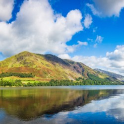 Panorama of Buttermere in Lake District