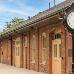 Restored Union Railway station building in Morgantown