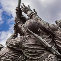 Detail of Iwo Jima Memorial in Washington
