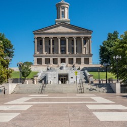 Steps leading to the State Capitol building in Nashville Tennessee