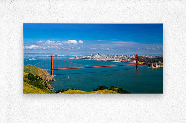 The Golden Gate Bridge and San Francisco  Metal print