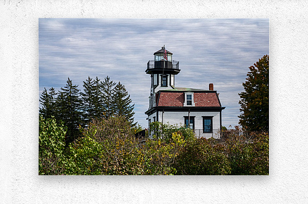 Old Colchester Reef lighthouse in Shelburne  Metal print
