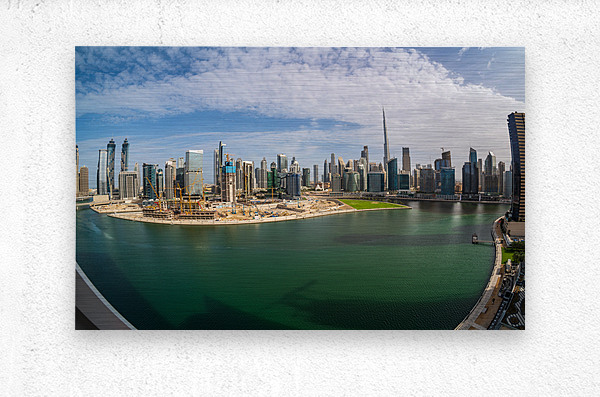 Construction of offices and apartments of Dubai Business Bay   Metal print