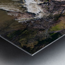 Top down over flooded Valley Falls on a bright spring morning Metal print