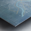 Blueprint map of the city streets of Morgantown WV Metal print