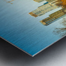 Cityscape of downtown Austin from Barton Springs Pool on New Yea Metal print