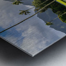 Waioli Huiia Church stands in Hanalei Kauai with the majestic  Metal print