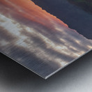 Dramatic aerial view of sunset over Hanalei Bay landscape Impression metal
