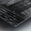 Rustic San Juan Mission building with an aged stone facade. Metal print