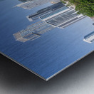 View along Colorado river of Austin Texas skyline Metal print