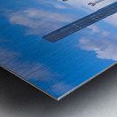 Tall office and apartment buidlings along the waterfront in Hell Metal print