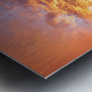 Dramatic sunset seen from drone over Georgetown Texas residentia Metal print