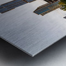 Austin Central Library with Jenga building Texas Metal print