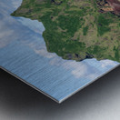 View from volcanic summit of Eldfell with Viking Neptune cruise Metal print