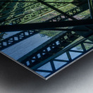 Steel structure of historic cantilevered Deception Pass bridge Metal print