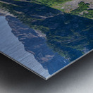 Mirror image reflection of Rainy Lake in North Cascades National Metal print