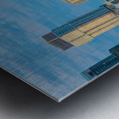 Harvest moon by Google building in Austin skyline Texas Metal print