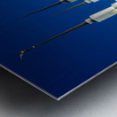 Mormon temple in Washington DC with xmas lights Metal print