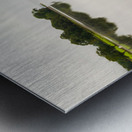 Reflection of branch in Coniston Water  Metal print