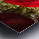 Oil painting of red rose bouquet Impression metal
