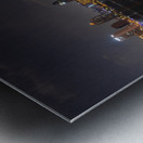 The Creek by Bur Dubai and Al Seef at night with waterfront rest Metal print