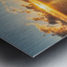 Aerial panorama of sunrise over Tunnels Beach Kauai Hawaii Impression metal