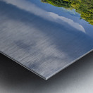 Opaekaa Falls sunlit as dark storm clouds gather over the hills Metal print