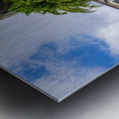 Traditional wrought iron balcony on brick New Orleans house Metal print