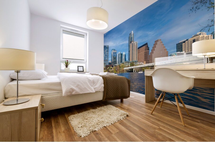 Mixed Use Skyline - Downtown Austin apartments and offices Mural print